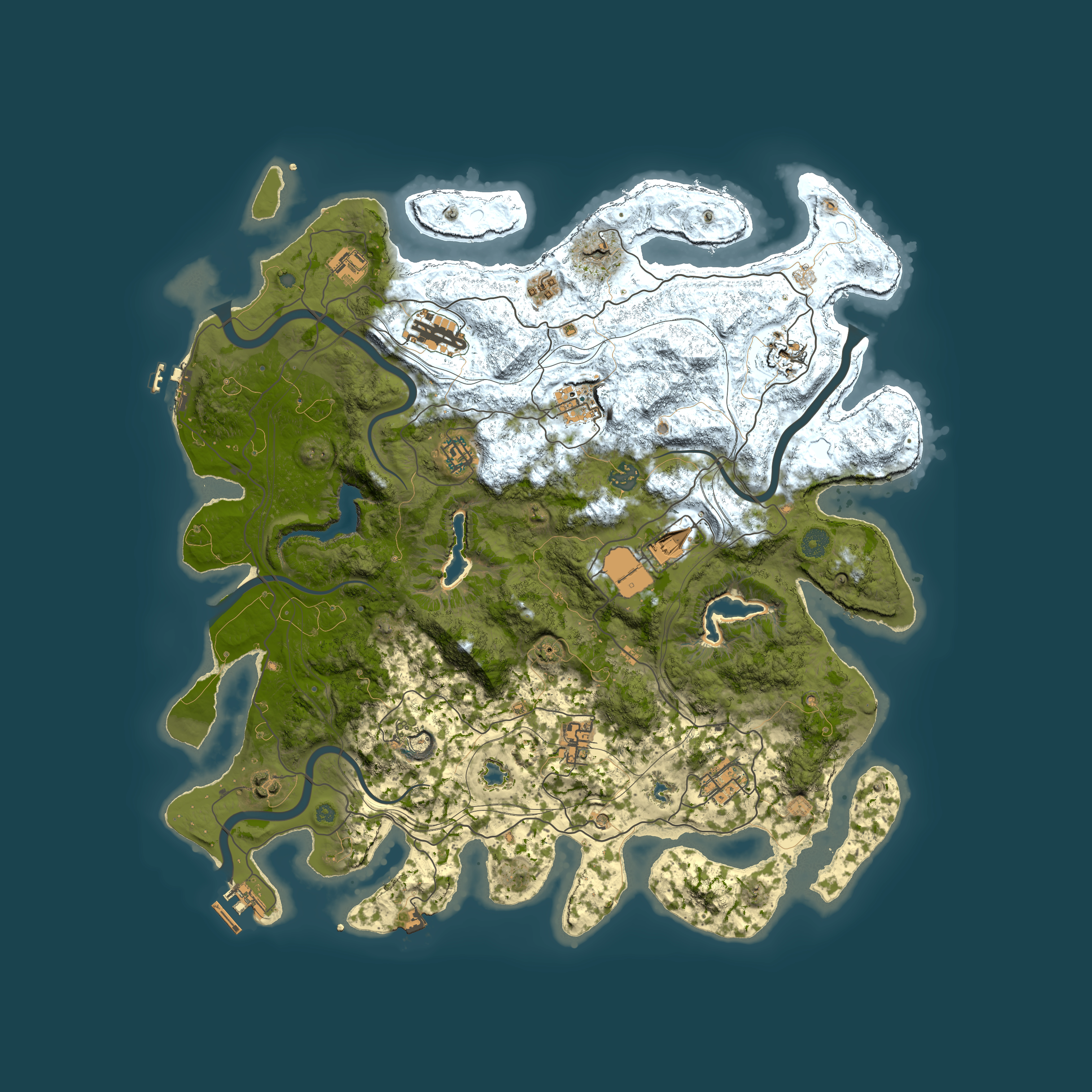 Full top-down render of Rust map seed 962433825, 4500x4500m
