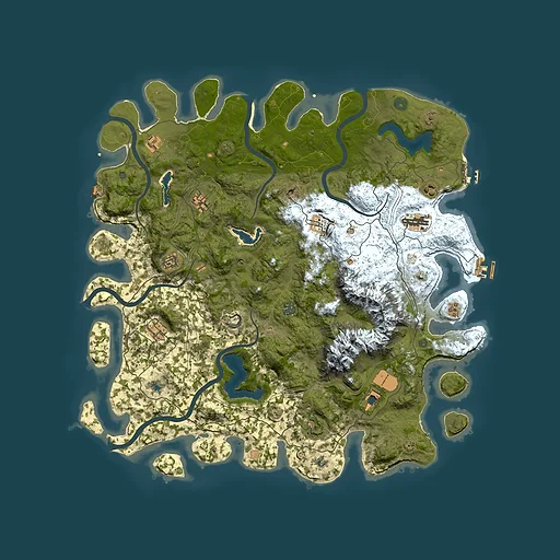 Rust map seed 242927262, 5000x5000m top-down preview