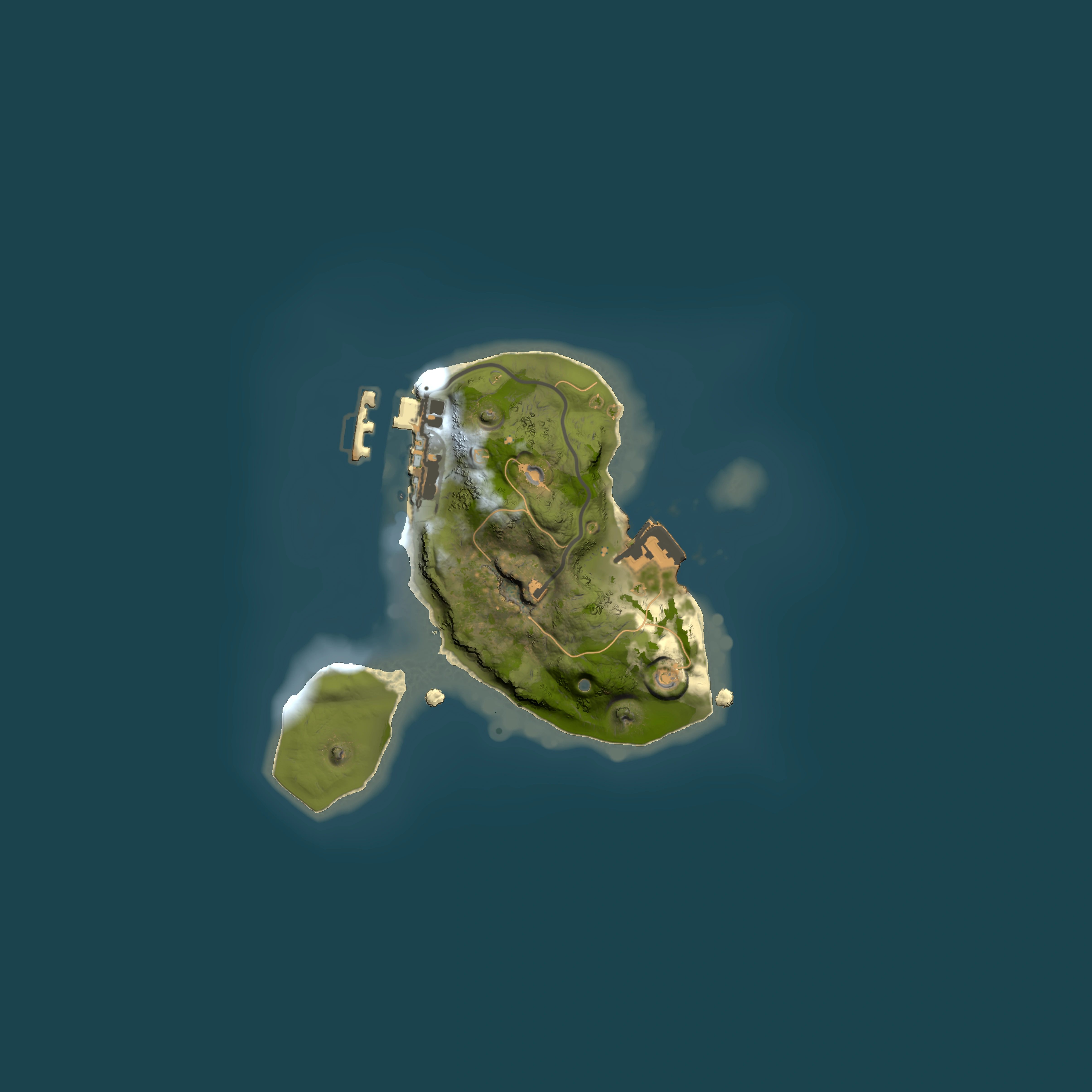 Full top-down render of Rust map seed 1946155824, 1500x1500m