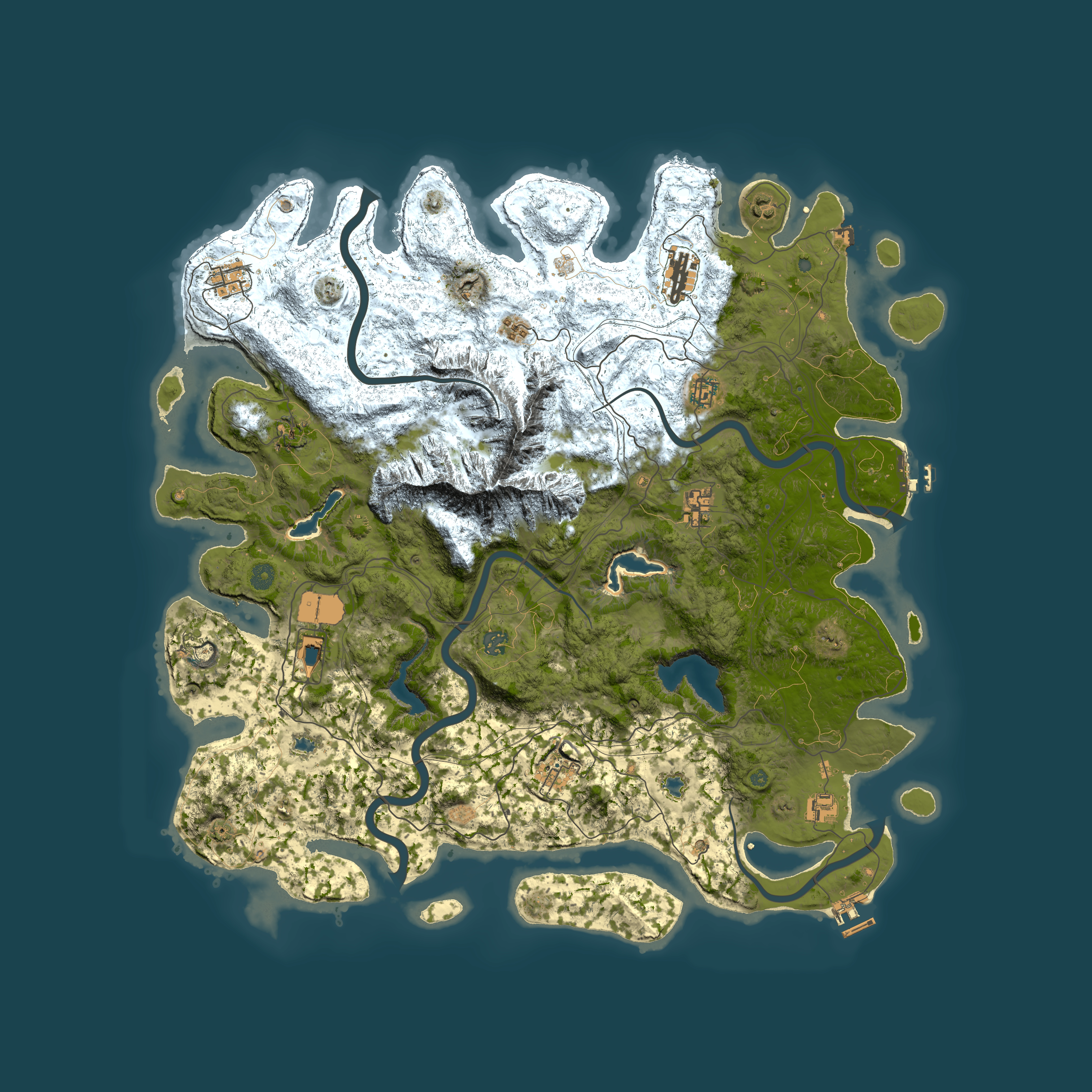 Full top-down render of Rust map seed 1538006714, 5000x5000m