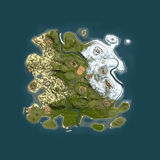 Rust map seed 1337, 3500x3500m top-down preview