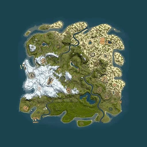 Rust map seed 1301543651, 4500x4500m top-down preview