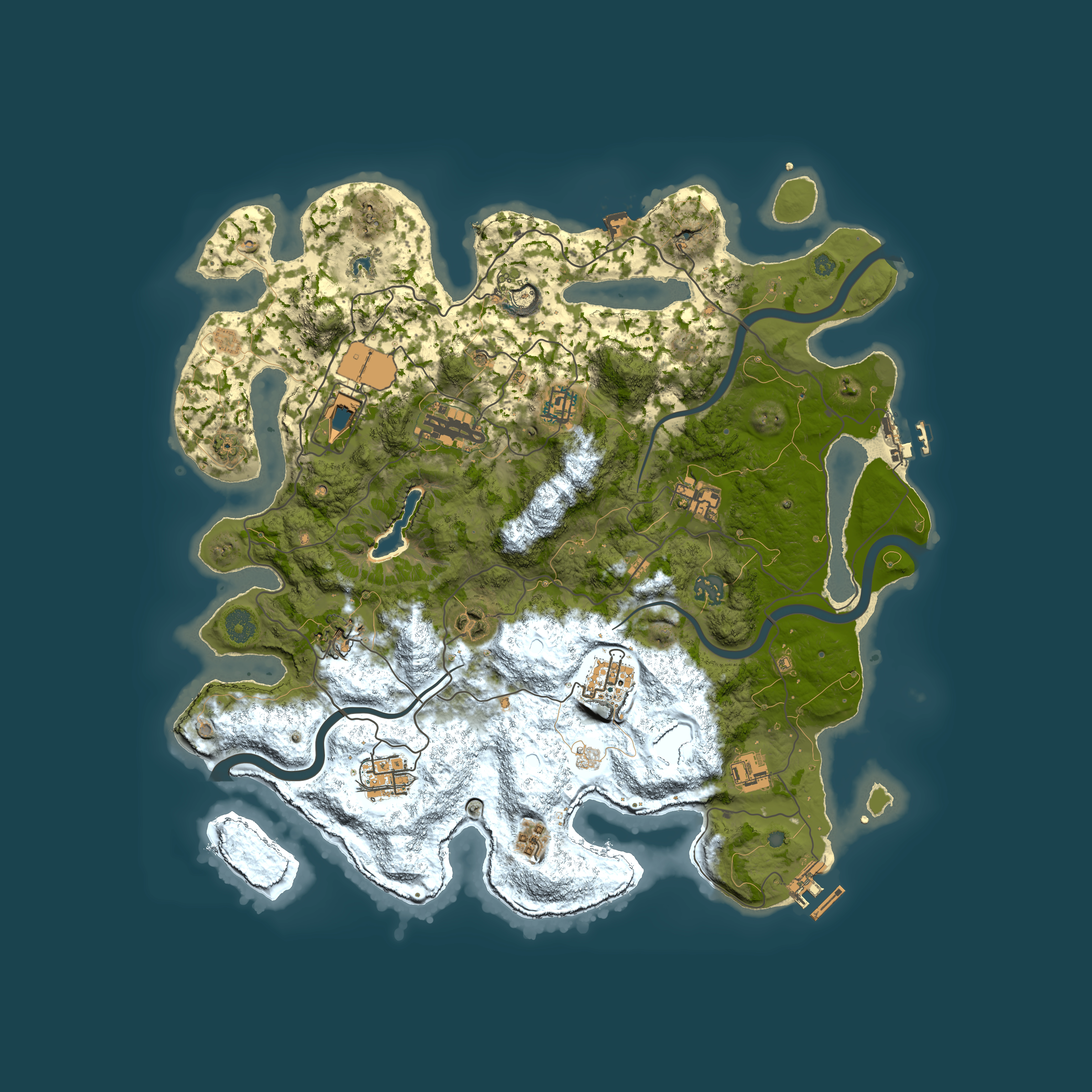 Full top-down render of Rust map seed 1352405904, 4000x4000m