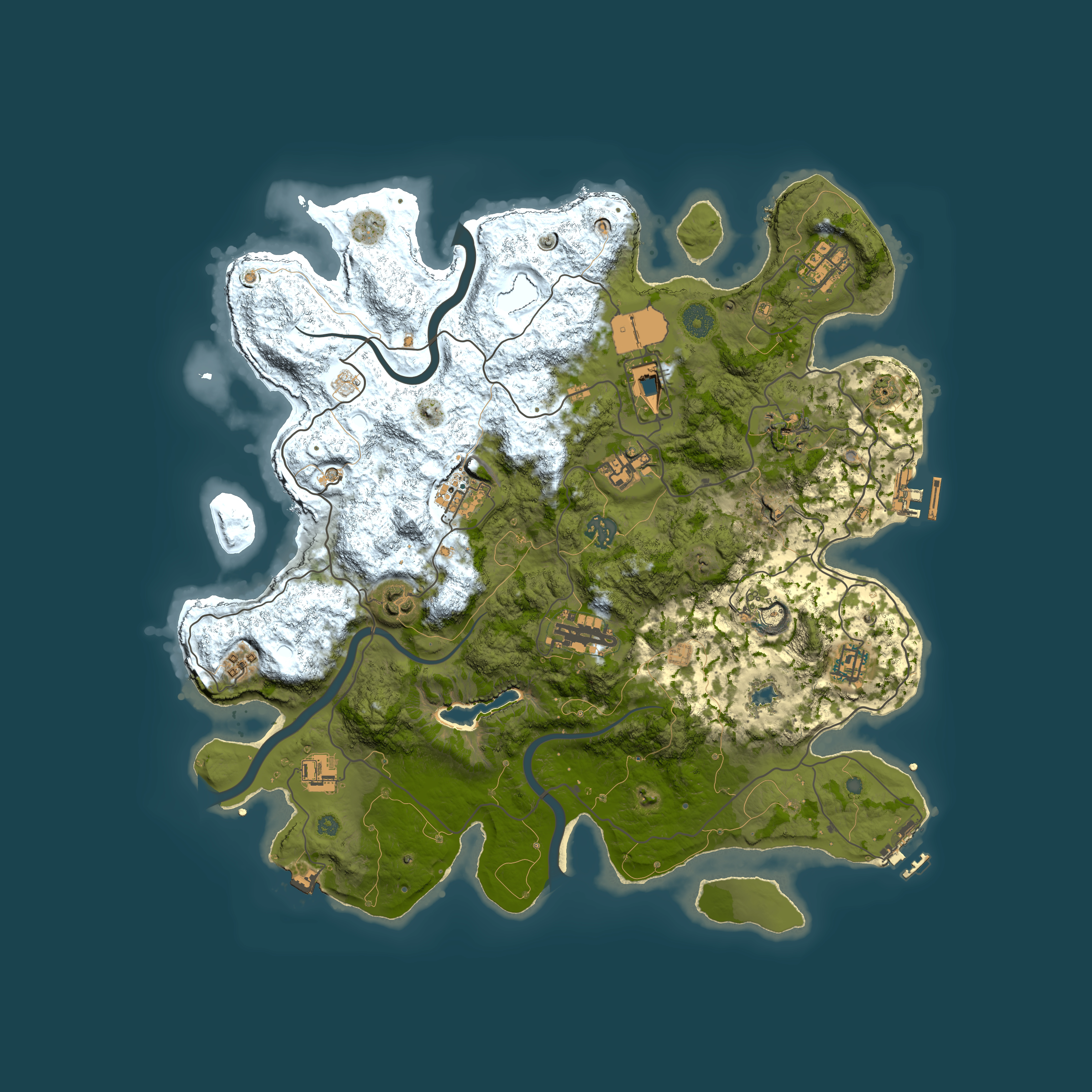 Full top-down render of Rust map seed 1750378933, 4000x4000m