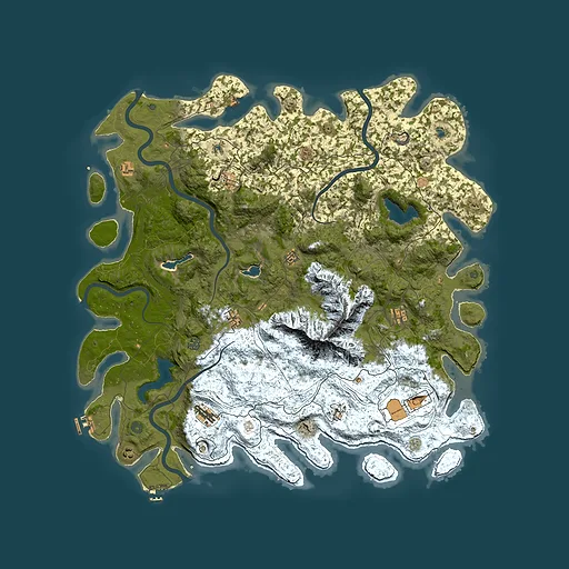 Rust map seed 1461366732, 5500x5500m top-down preview