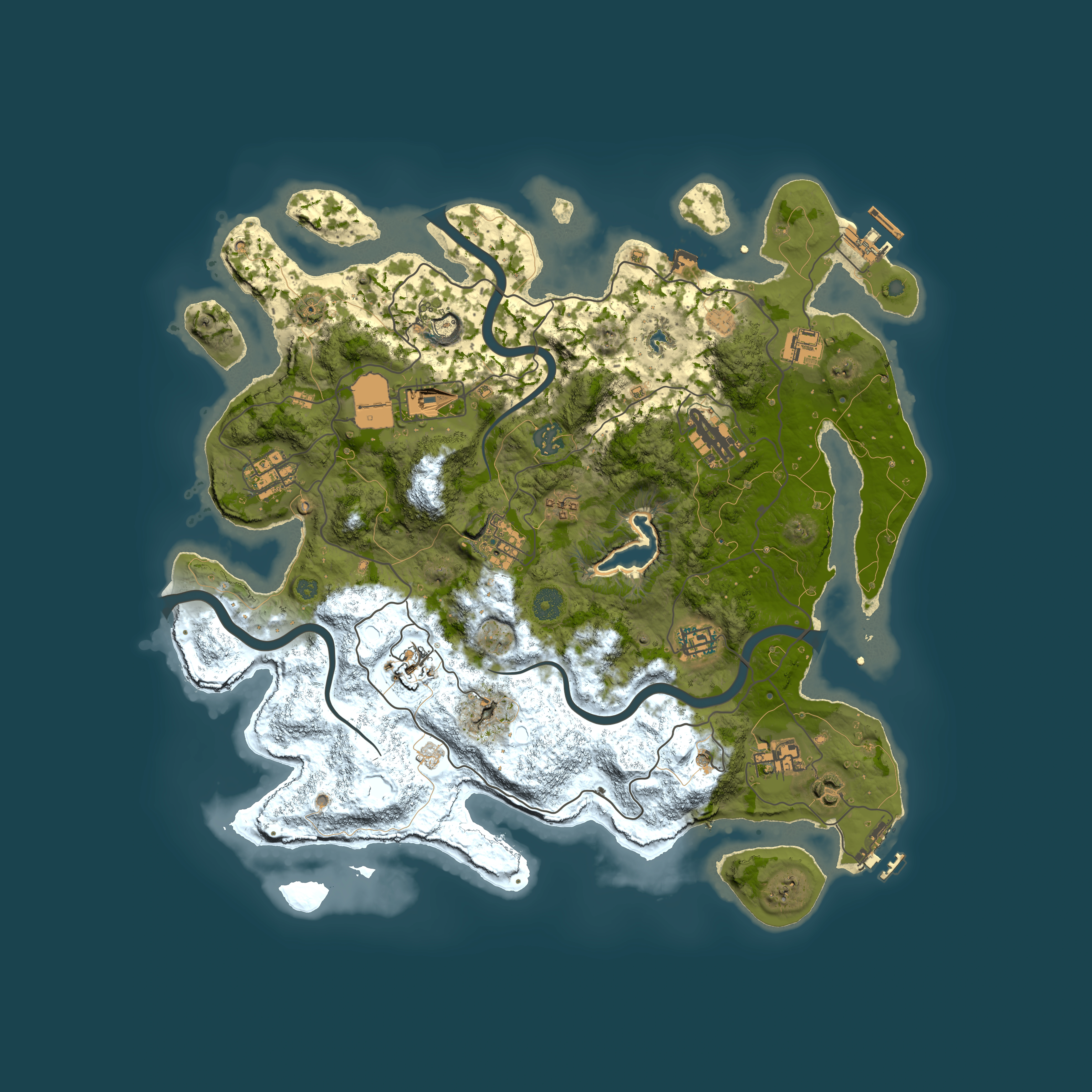 Full top-down render of Rust map seed 1086589351, 4000x4000m
