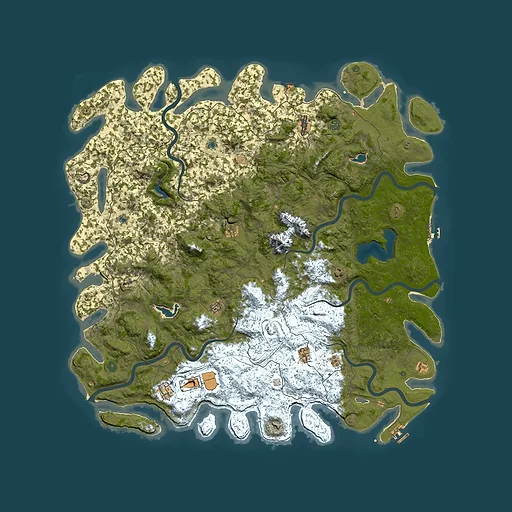 Rust map seed 4333314, 6000x6000m top-down preview