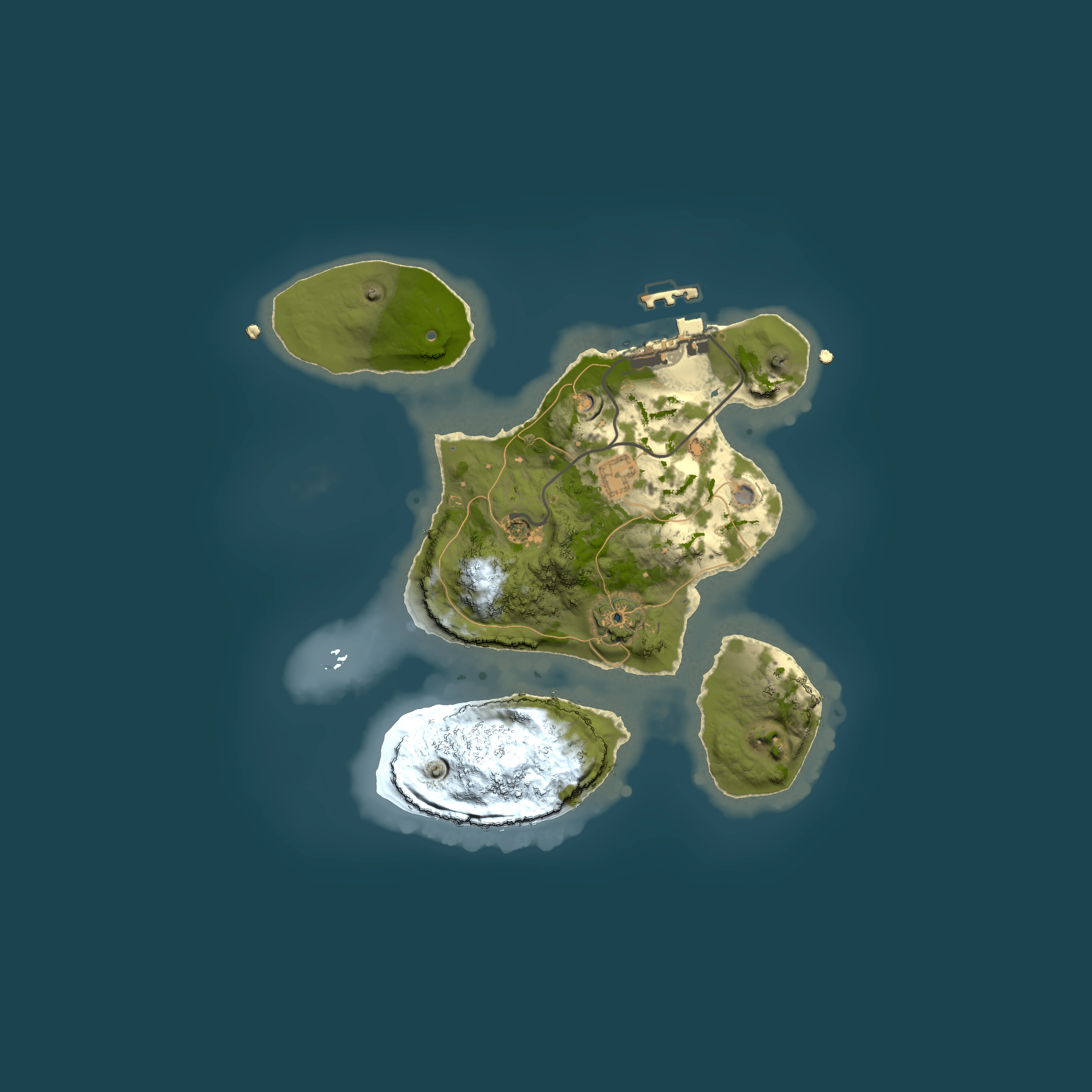 Full top-down render of Rust map seed 467265431, 2000x2000m