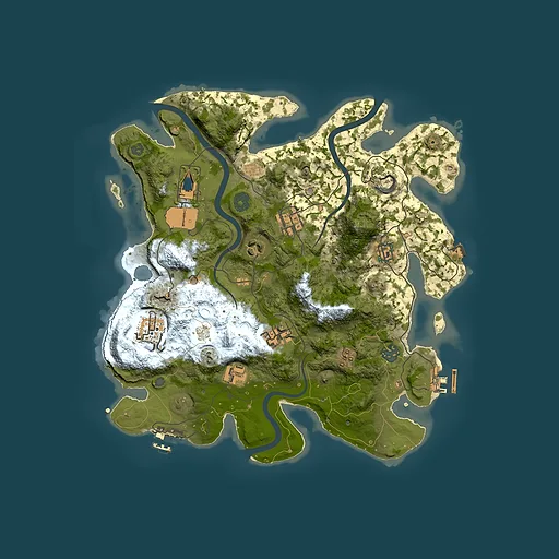 Rust map seed 1180569456, 3500x3500m top-down preview