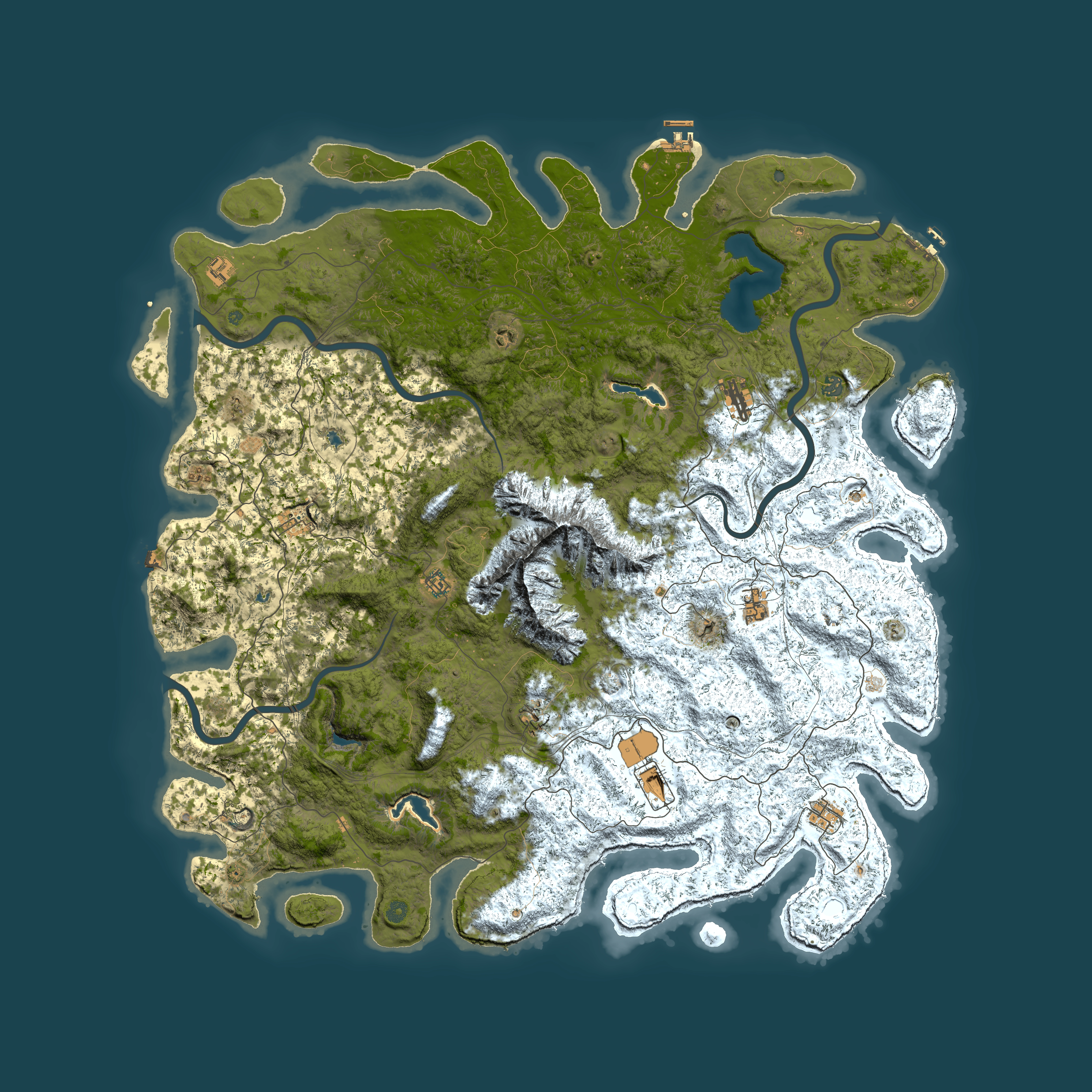 Full top-down render of Rust map seed 1926522892, 6000x6000m