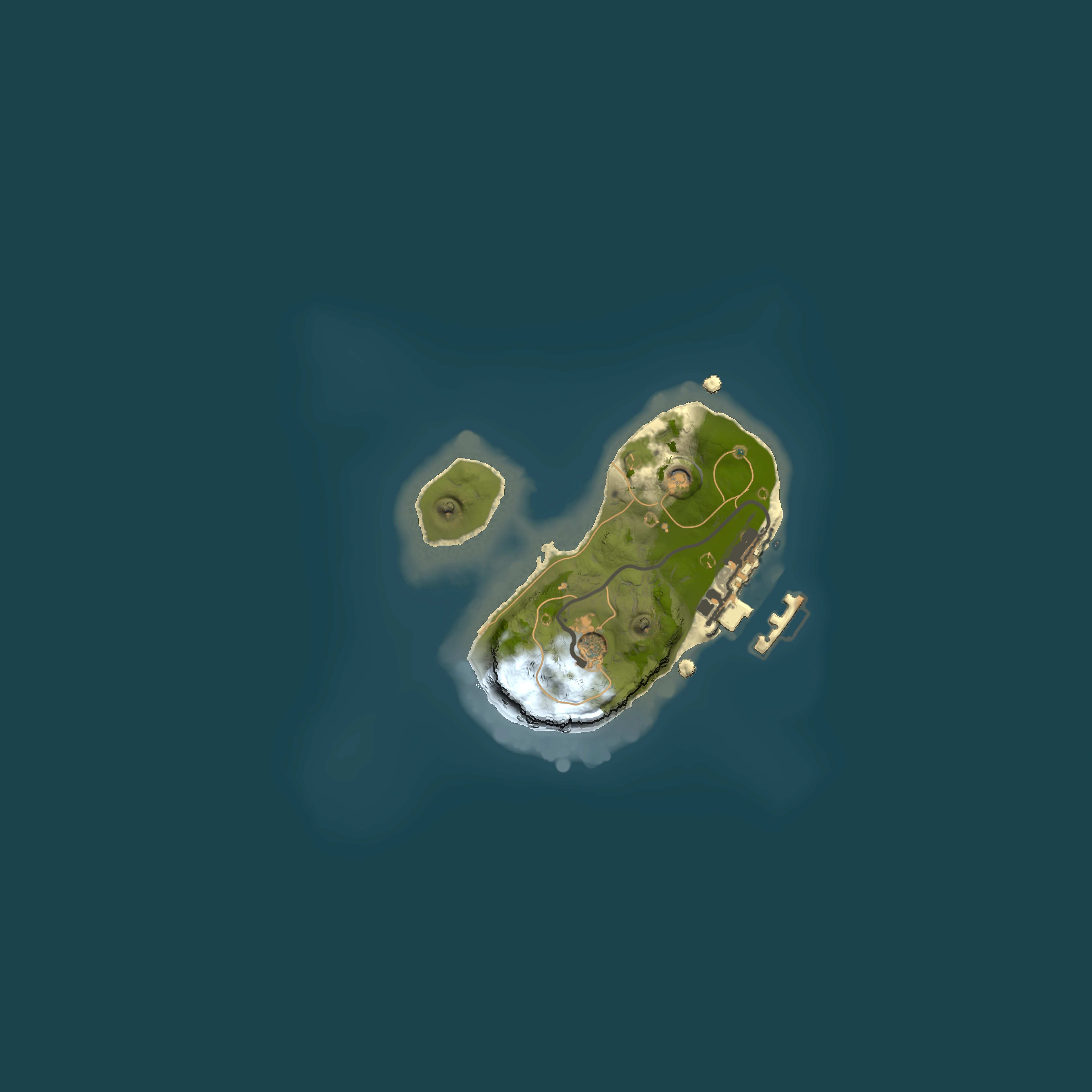Full top-down render of Rust map seed 2040898448, 1500x1500m