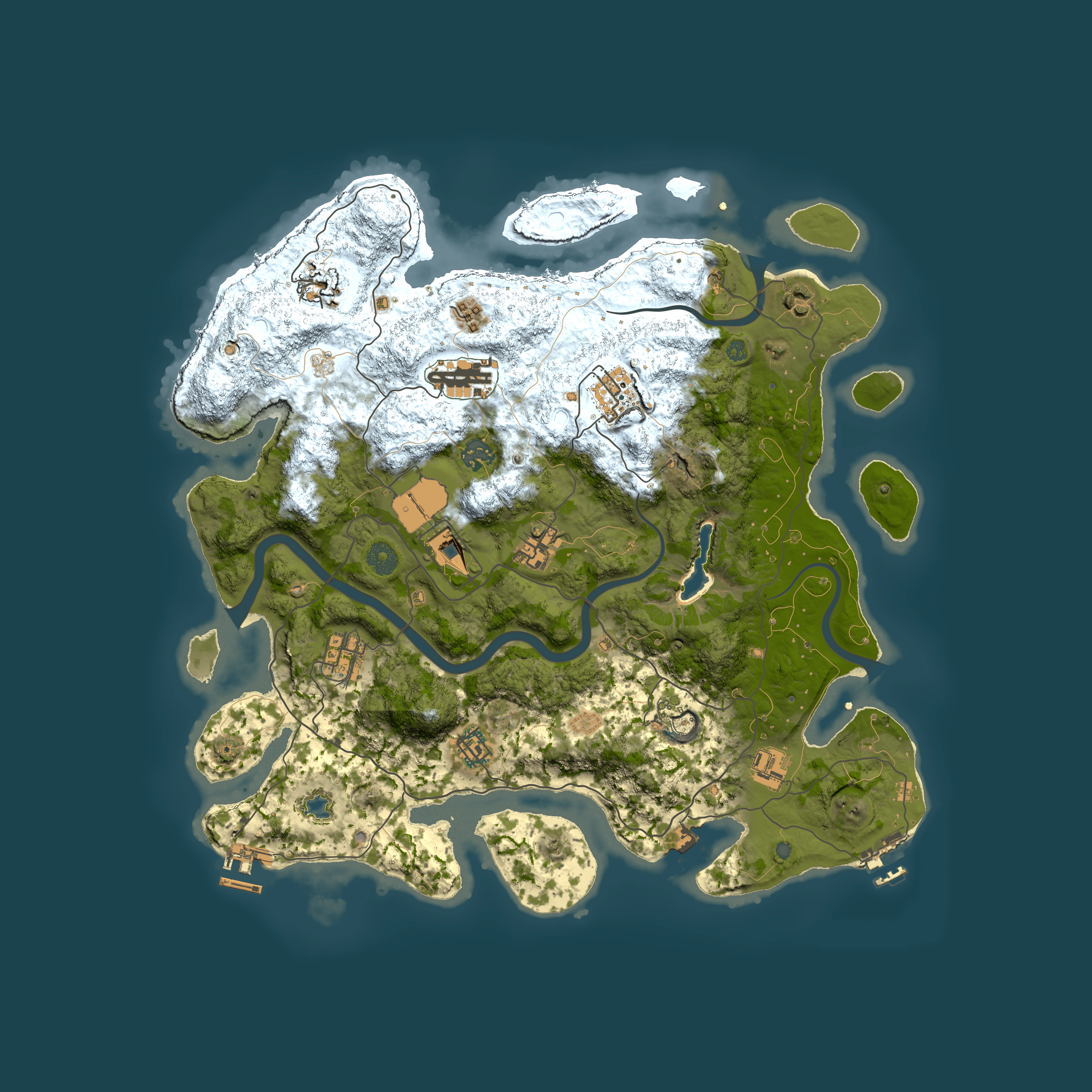 Full top-down render of Rust map seed 803310599, 4000x4000m