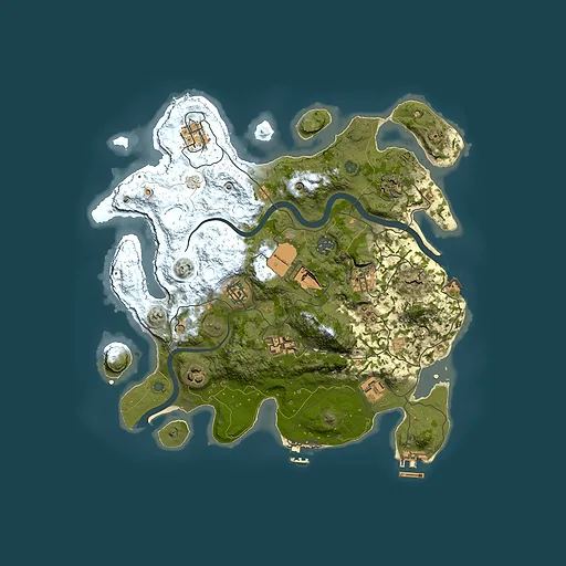 Rust map seed 1308840988, 3500x3500m top-down preview