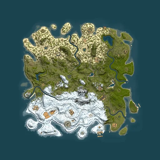 Rust map seed 1463016859, 5000x5000m top-down preview