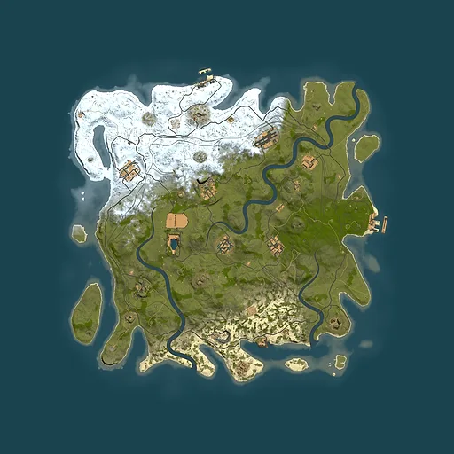 Rust map seed 1112022, 4250x4250m top-down preview