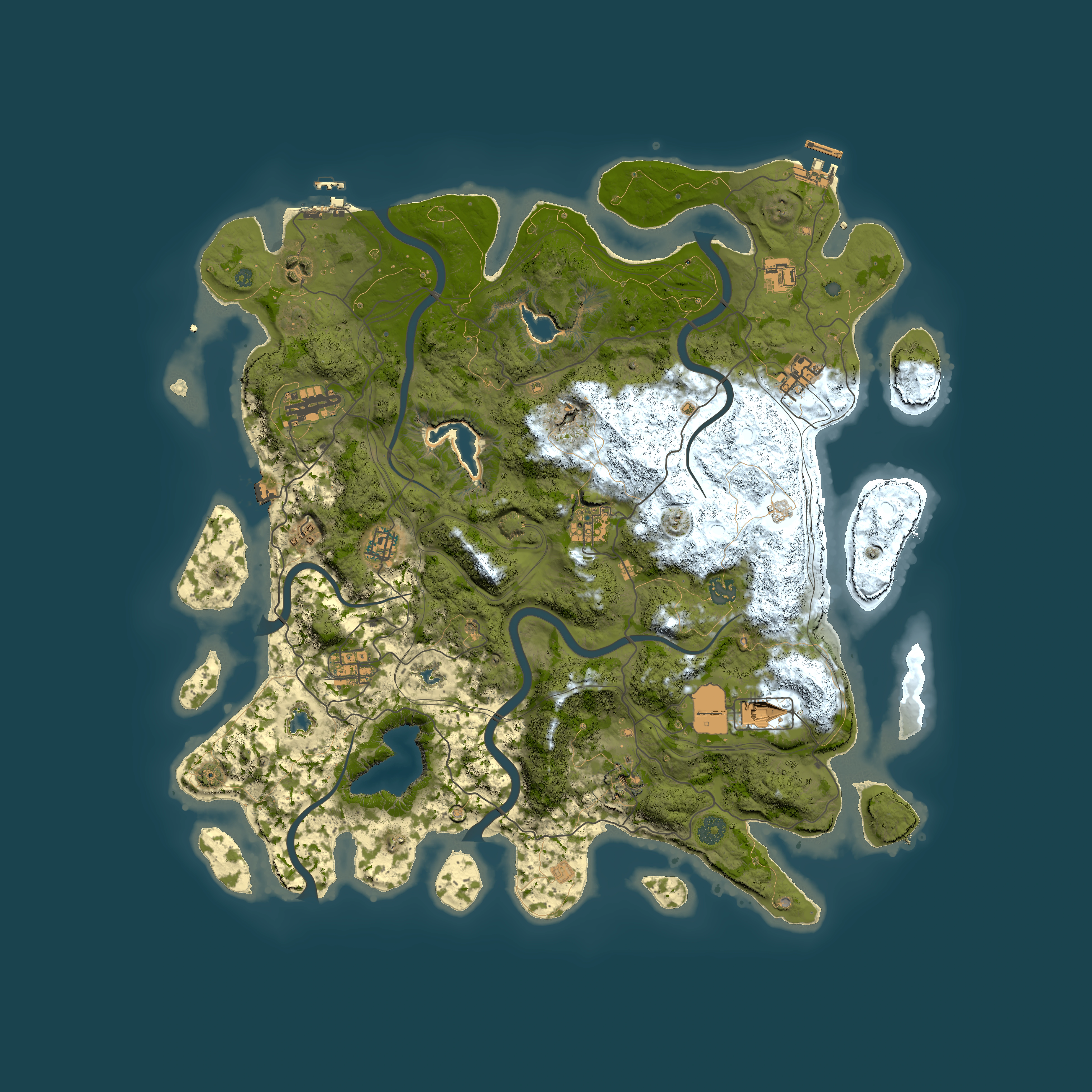 Full top-down render of Rust map seed 962096535, 4500x4500m