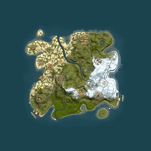 Rust map seed 1582976438, 3000x3000m top-down preview