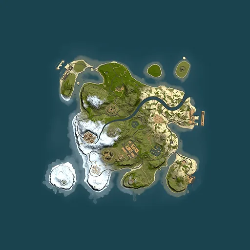Rust map seed 1724557078, 2500x2500m top-down preview