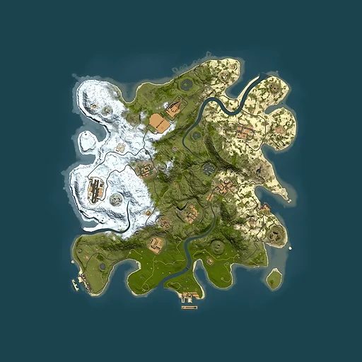 Rust map seed 714022878, 3500x3500m top-down preview