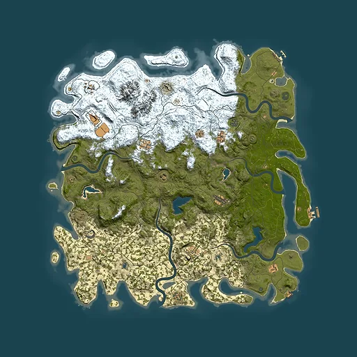 Rust map seed 399274701, 5500x5500m top-down preview