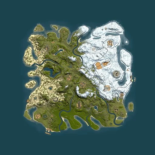 Rust map seed 1183947605, 4500x4500m top-down preview