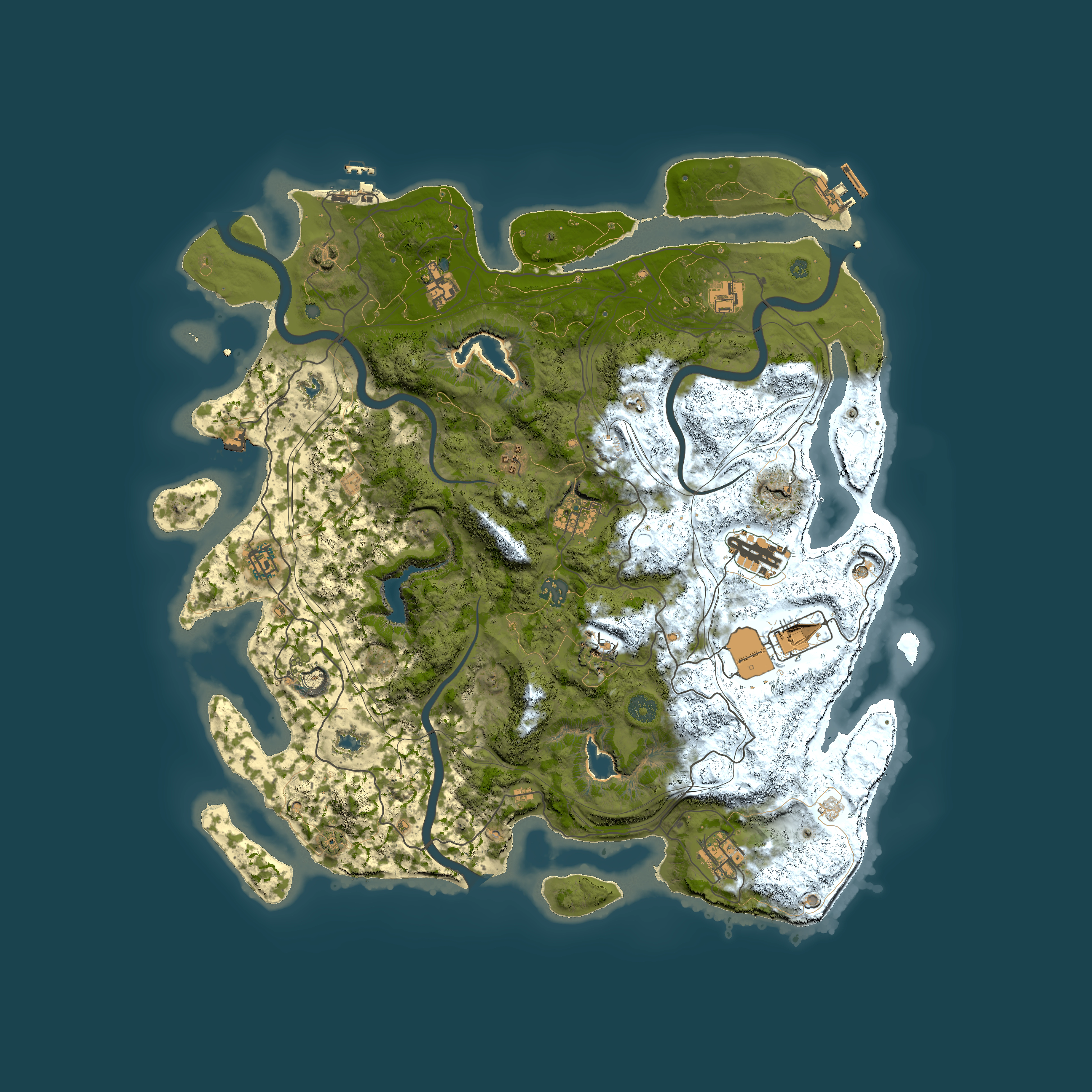 Full top-down render of Rust map seed 883135943, 4500x4500m