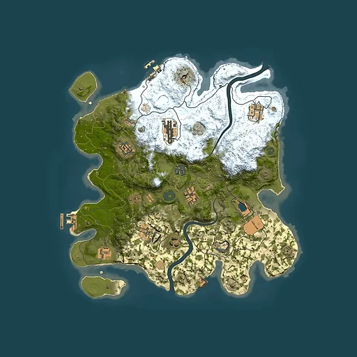 Rust map seed 1024718788, 3500x3500m top-down preview