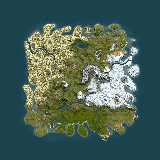 Rust map seed 863909251, 5000x5000m top-down preview