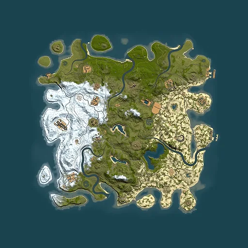 Rust map seed 178907616, 4500x4500m top-down preview