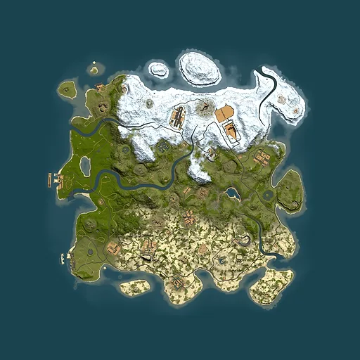 Rust map seed 727675692, 4000x4000m top-down preview