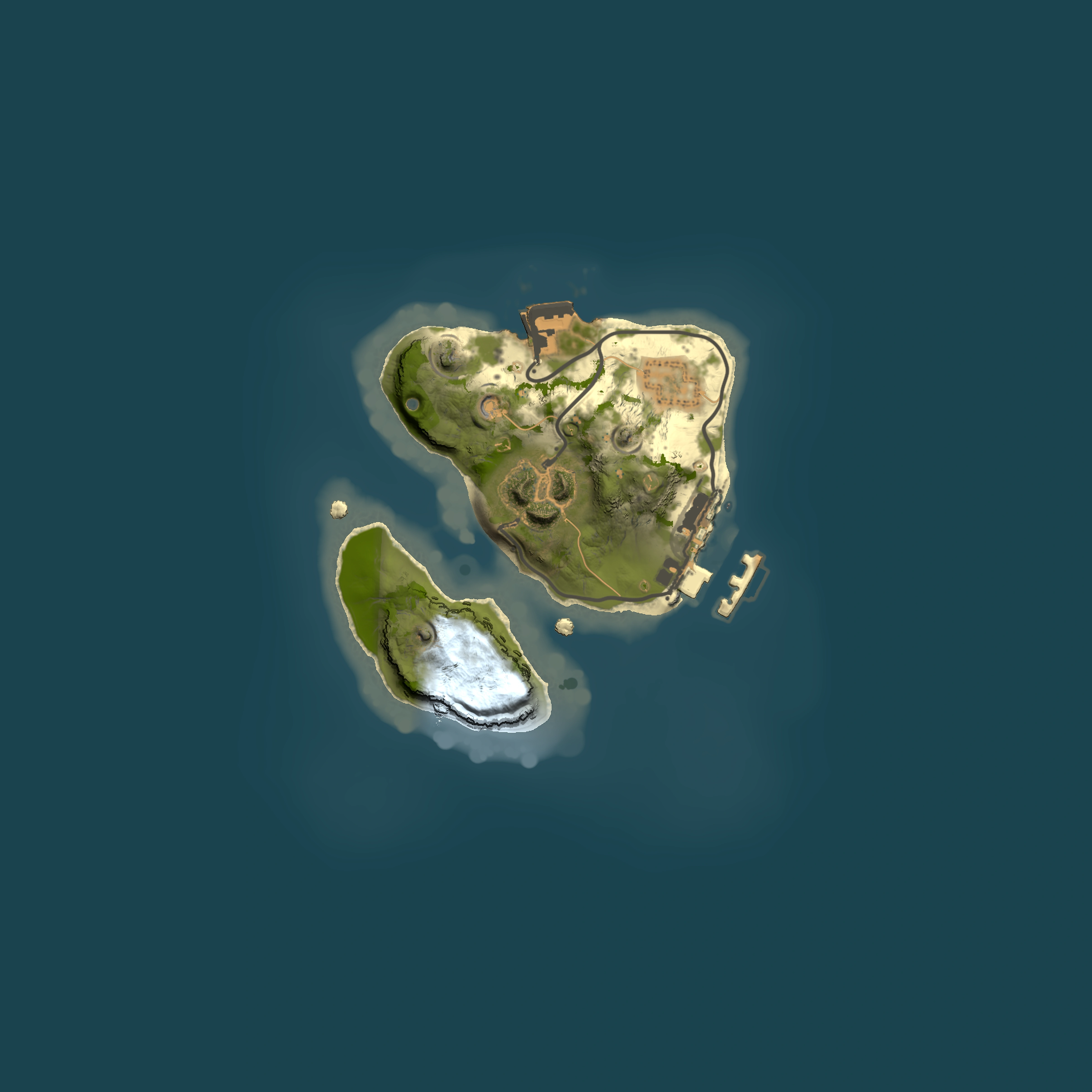 Full top-down render of Rust map seed 2119218625, 1500x1500m