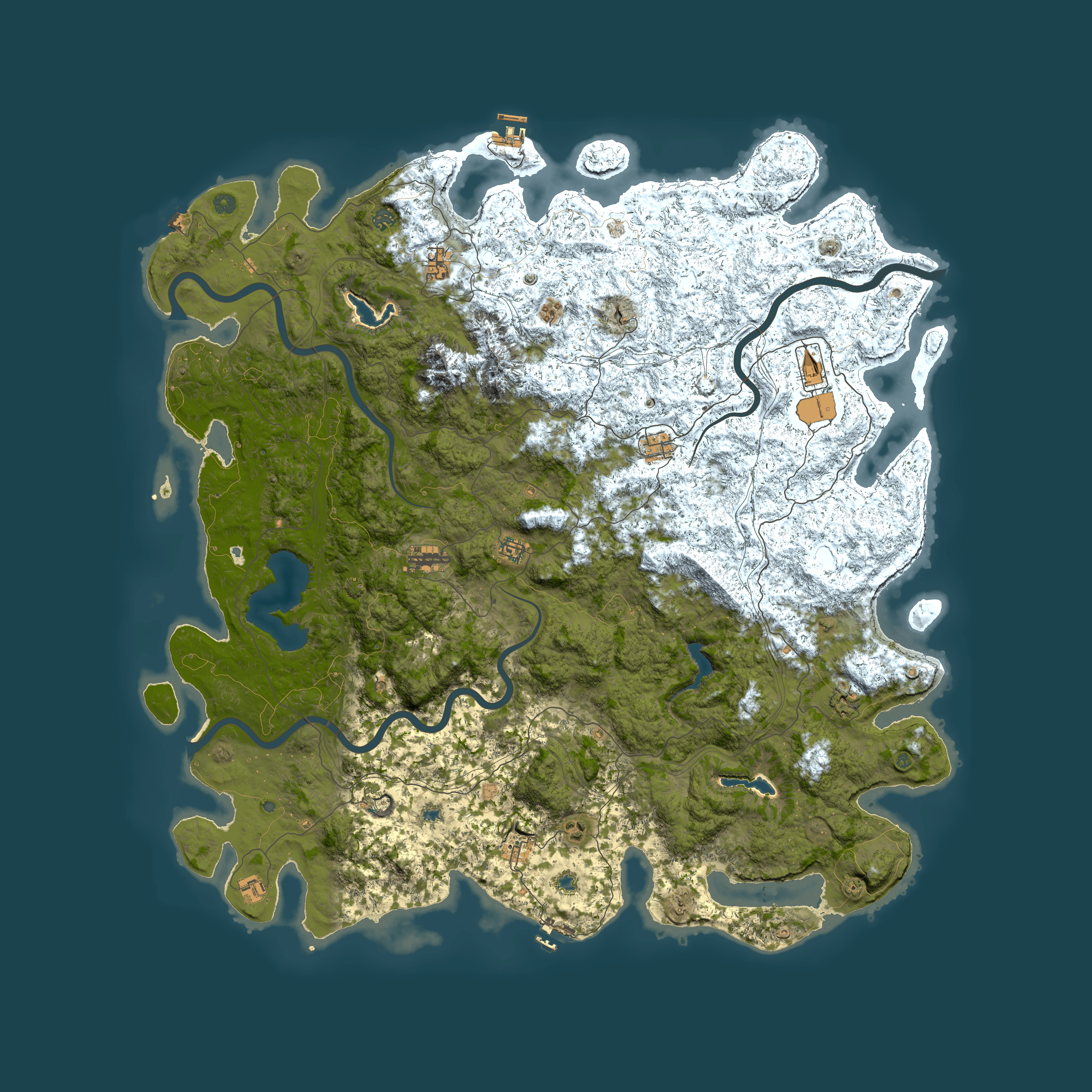 Full top-down render of Rust map seed 1633382143, 6000x6000m