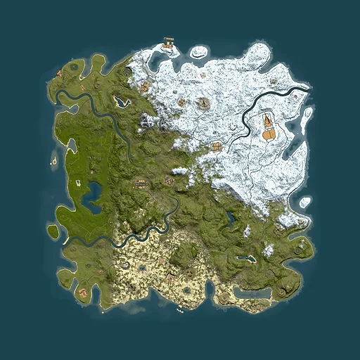 Rust map seed 1633382143, 6000x6000m top-down preview