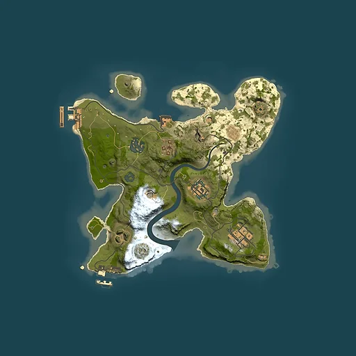 Rust map seed 28064662, 2500x2500m top-down preview