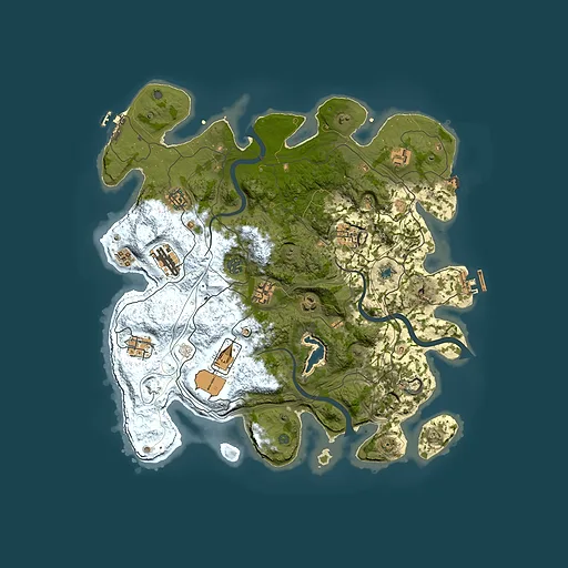 Rust map seed 1337, 4000x4000m top-down preview