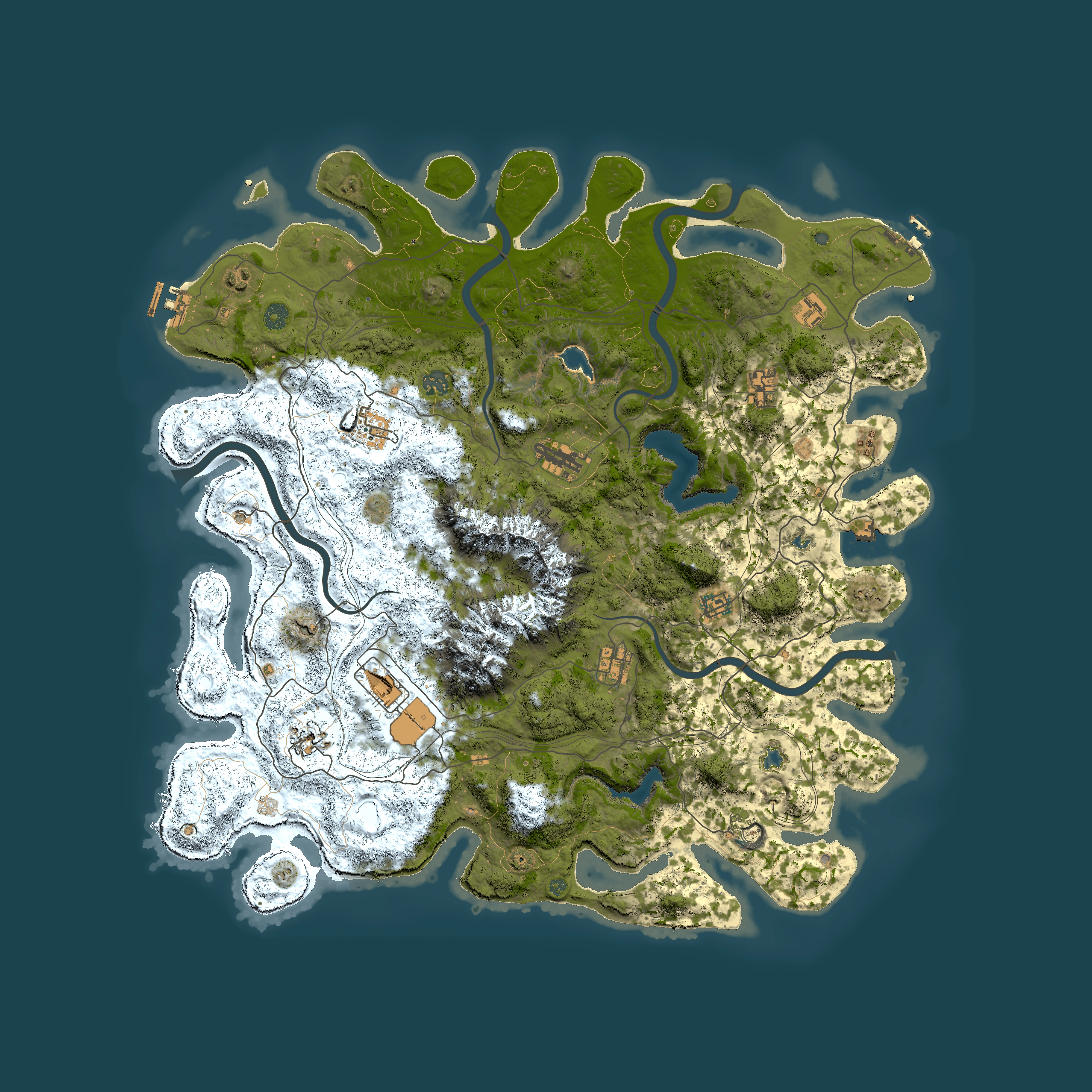 Full top-down render of Rust map seed 856300024, 5000x5000m