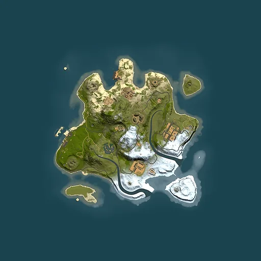 Rust map seed 721235173, 2500x2500m top-down preview
