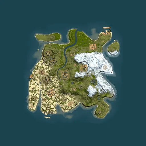 Rust map seed 1074973914, 3000x3000m top-down preview