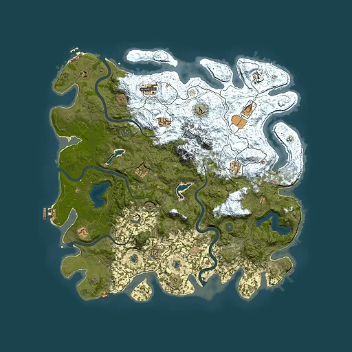 Rust map seed 1744321308, 5000x5000m top-down preview