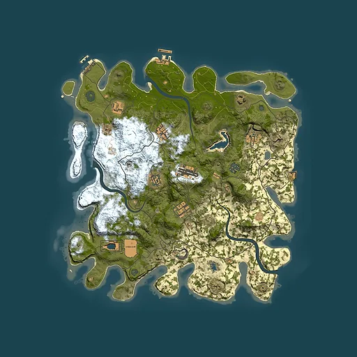 Rust map seed 1793441395, 4000x4000m top-down preview