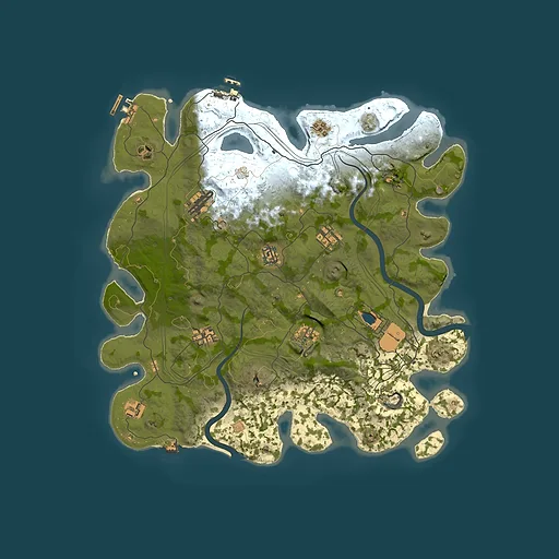 Rust map seed 1337, 4000x4000m top-down preview