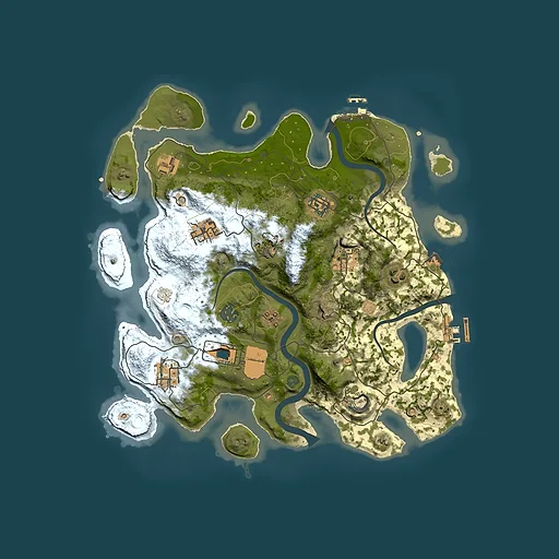 Rust map seed 997221425, 3500x3500m top-down preview