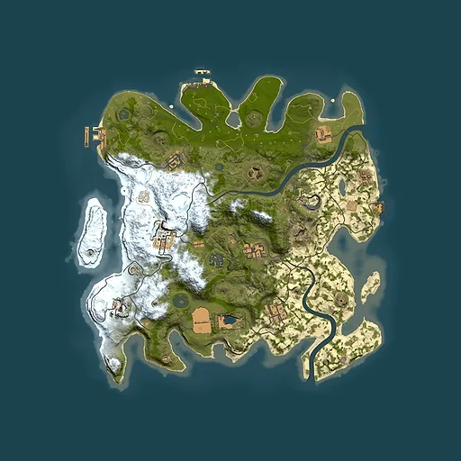 Rust map seed 552874432, 3500x3500m top-down preview