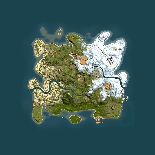 Rust map seed 1827668083, 3500x3500m top-down preview