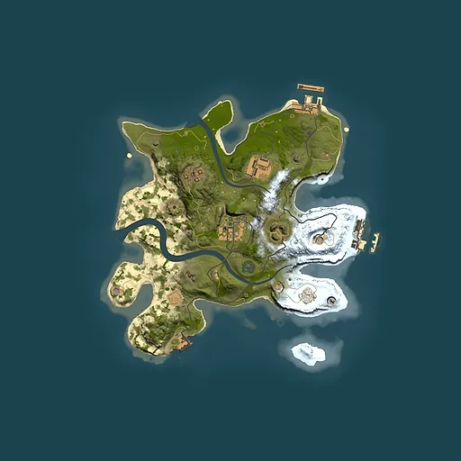 Rust map seed 993077928, 2500x2500m top-down preview