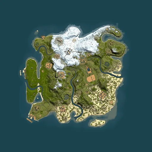 Rust map seed 2140851968, 3500x3500m top-down preview