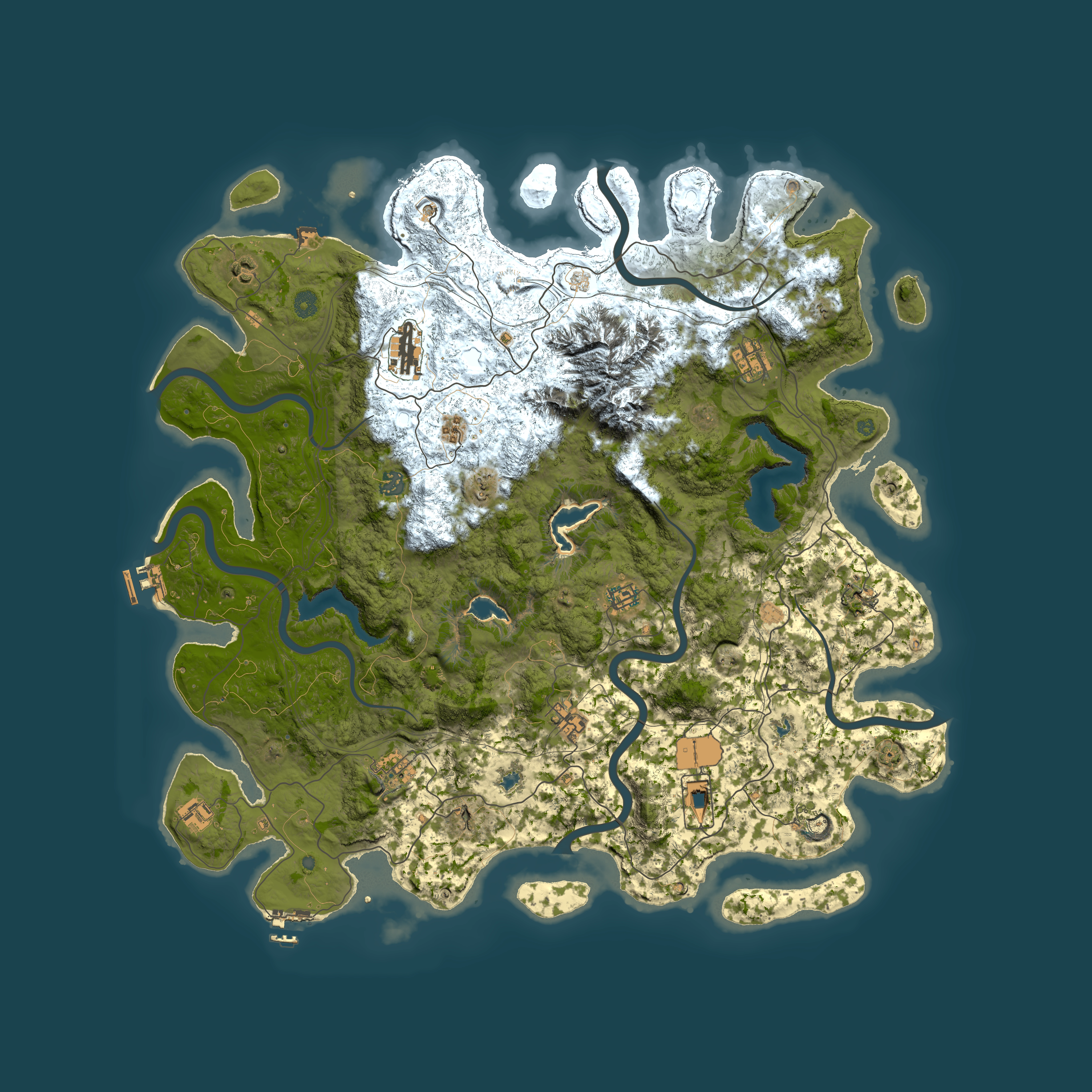 Full top-down render of Rust map seed 633723429, 5000x5000m
