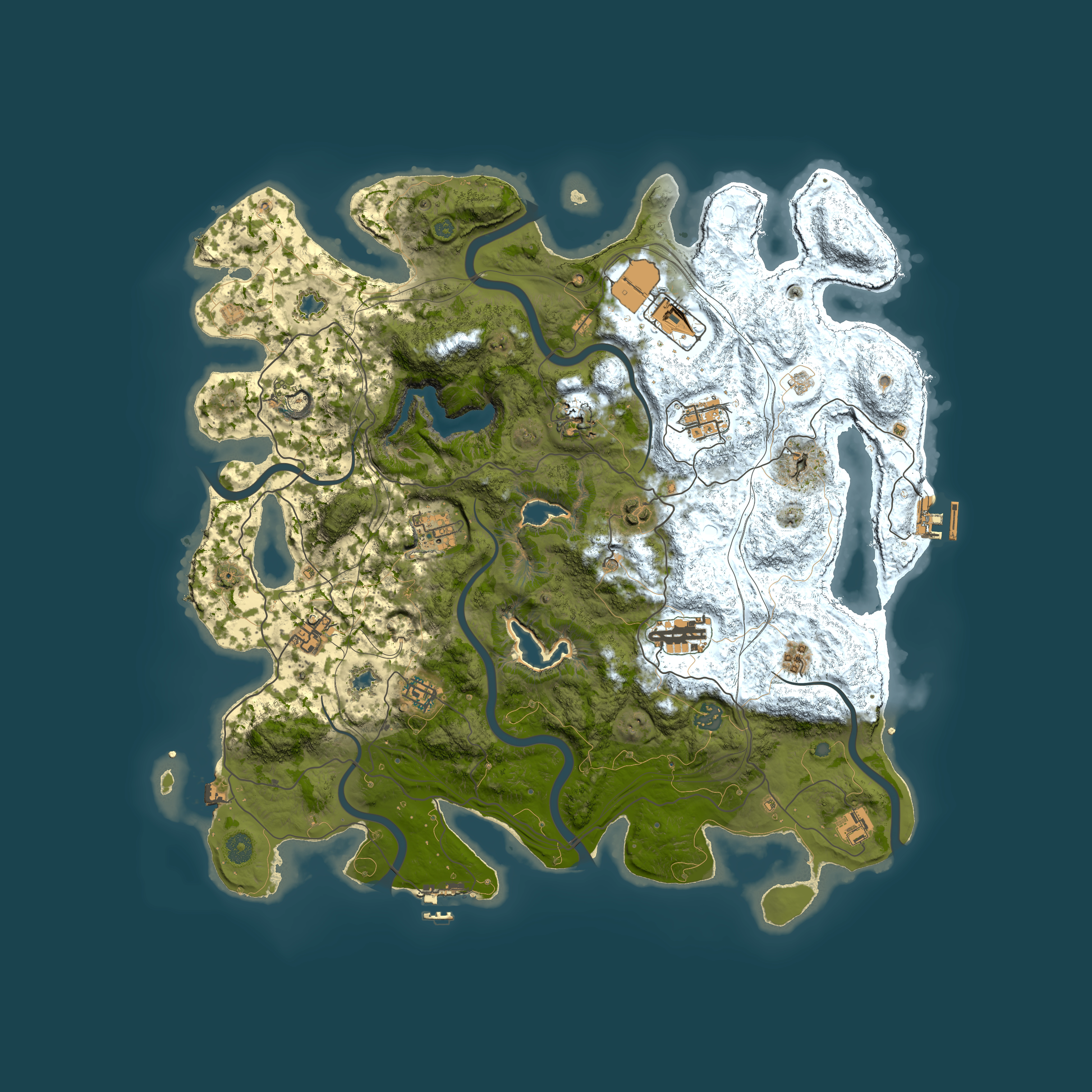 Full top-down render of Rust map seed 1928447078, 4500x4500m