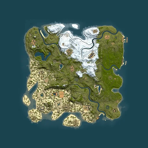 Rust map seed 446220423, 4500x4500m top-down preview