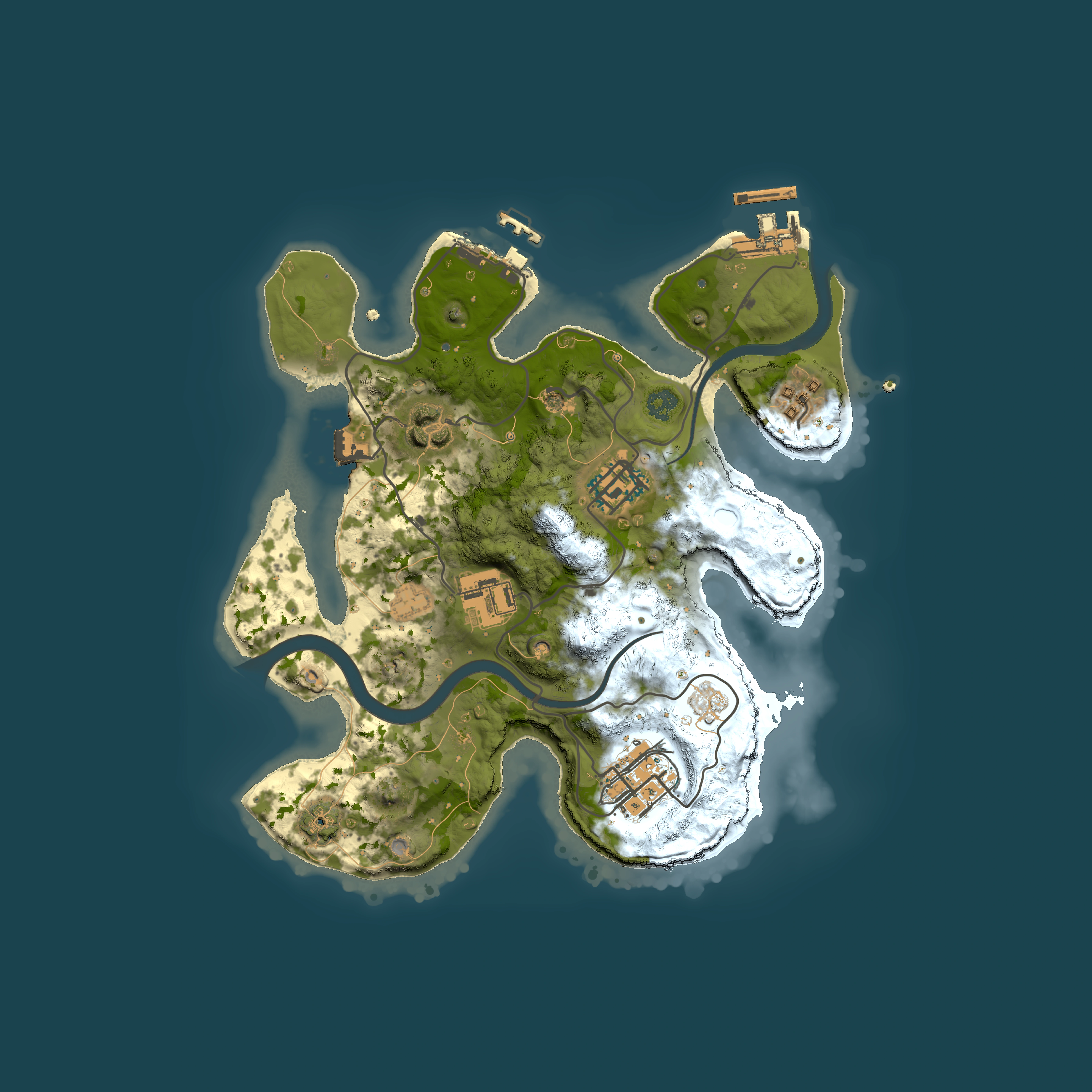 Full top-down render of Rust map seed 1776768924, 2500x2500m